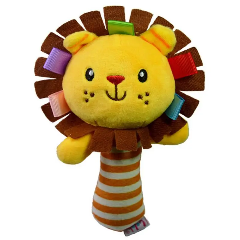 

Newborn Plush Animal Hand Rattles Toys Baby Boy Girl Maternal Child Cute Soft Handbells Stick Education Learning Toys