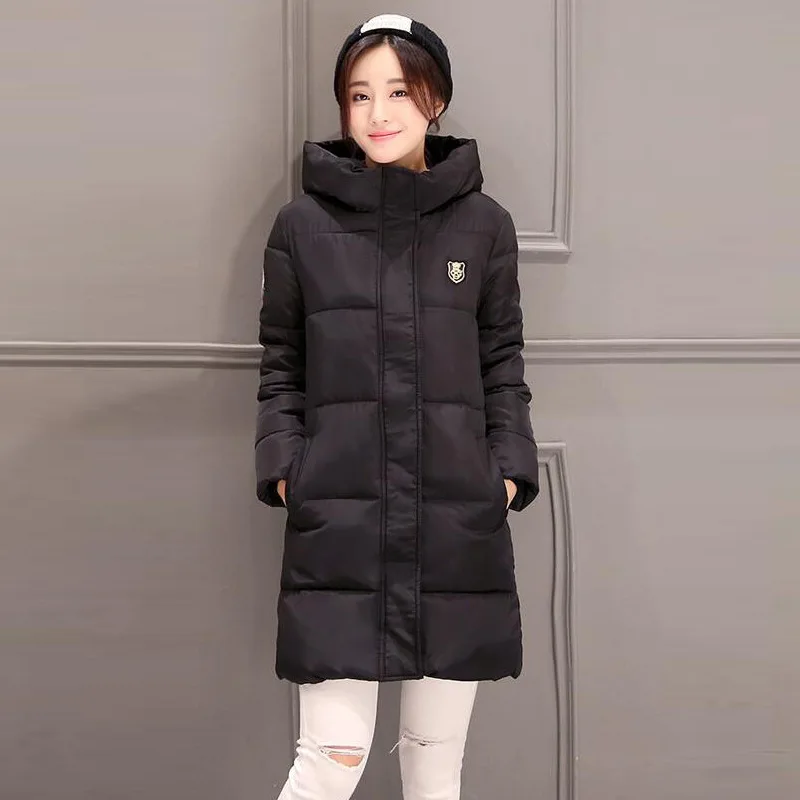 Осень новинка зимы Стиль Корейская одежда с длинными рукавами-Стиль Slim Fit средней длины пуховик Для женщин пальто для непосредственного снабжения фабрик