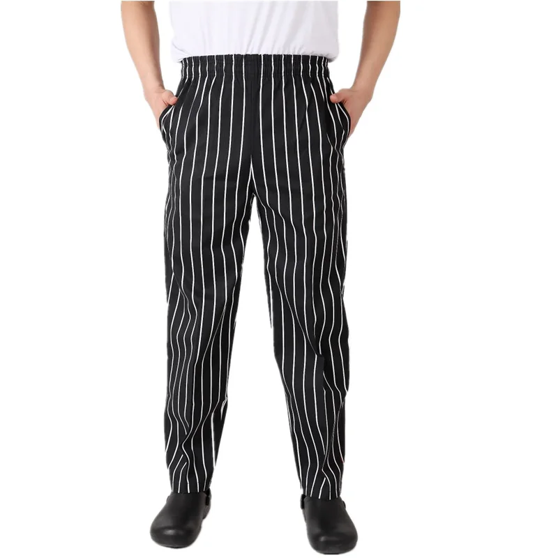 Pants Style 6 Мода эластичный пояс шеф-повара униформа брюки шапки мужской костюм рабочая одежда повара Кухня полосатые брюки дышащий необычный костюм - Цвет: Pants Style 6