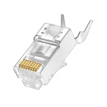 1-10 peças cat7 metal blindado rj45 conectores plug-cat modular 7 8p8c rede rj 45 cabo conector ethernet friso