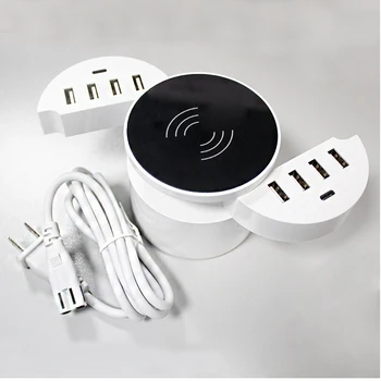 

New10-port USB Socket Phone Charger USB Multi-purpose Round Wireless Charging Multi-port Charger Anti-static Phone Charger