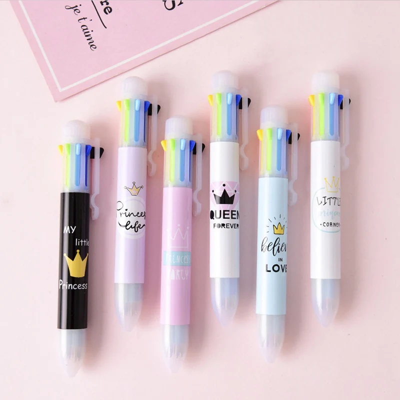 

Multi Color Ballpoint Pen Crown Animal Printing 0.5mm Ballpoint Pens For Writing Office School Supplies Style Random