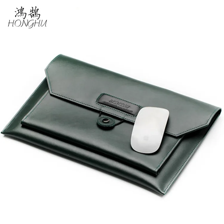 

Apple Laptop Computer Bag 13.3-Inch Genuine Leather Carrying Air Sleeve Clutch Bag Business File Bag