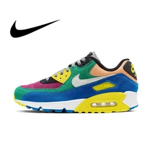 Аутентичные мужские кроссовки Nike Air Max 90 QS, новые цветные удобные прочные кроссовки для отдыха, модная дизайнерская обувь CD0917