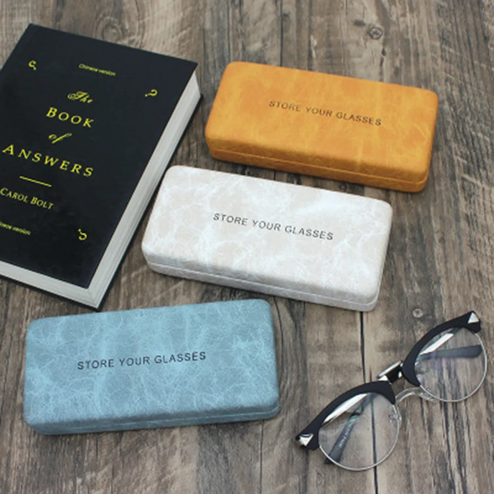 

Portable Fashion Retro Myopia Eye Case Reading Glasses Storage Box Pu Leather Large Capacity Sunglasses Case Eyewear Protector