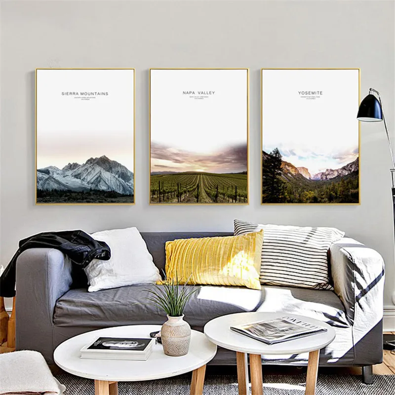 

Decorative Painting Foreign Trade Hot Selling Northern European-Style Modern Mountain Scenery Personalized & Creative Bedroom Co