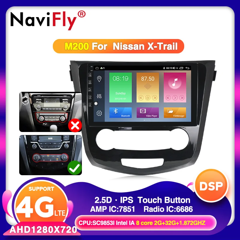Android 10,0 DSP ips экран Восьмиядерный Автомобильный gps Multiemdia для Nissan QashQai X-Trail 2013 авто радио 4G wifi