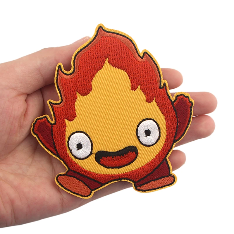 

K402 Howl's Moving Castle Badge Patch Embroidered Iron Patches for Clothing DIY Clothes Sticker Badge