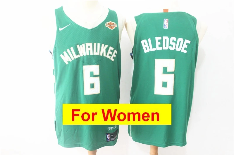 Синий Баскетбольные майки Milwaukee Giannis Antetokounmpo Eric Bledsoe - Цвет: Синий