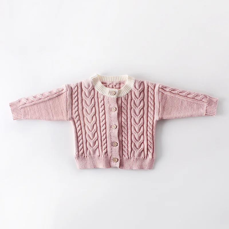 Свитер для маленьких девочек; одежда для детей; Модный вязаный свитер для малышей; пальто; плотный бархатный Повседневный вязаный кардиган; верхняя одежда; красивая одежда - Цвет: A