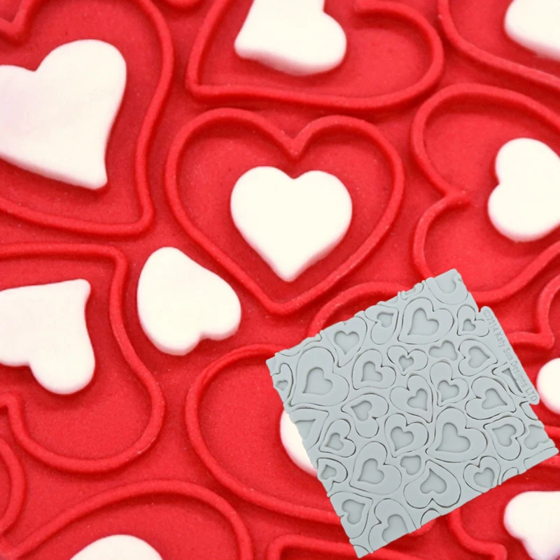 

Hearts Mould Fondant Cake Decorating Tools Silicone Molds Sugarcrafts Chocolate Baking Tools for Cakes Gumpaste Fimo