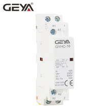 GEYA GYHC модульный контактор 2P 16A 20A 25A 2NO или 2NC или 1NO1NC220V автоматический бытовой контактор на din-рейке