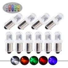 10x BA9S T4W светодиодный автомобильный светильник лампочка T2W T3W Автоматическая интерьерная лампа с круглыми светодиодами маркер светоизлучающий диод 12913 12929