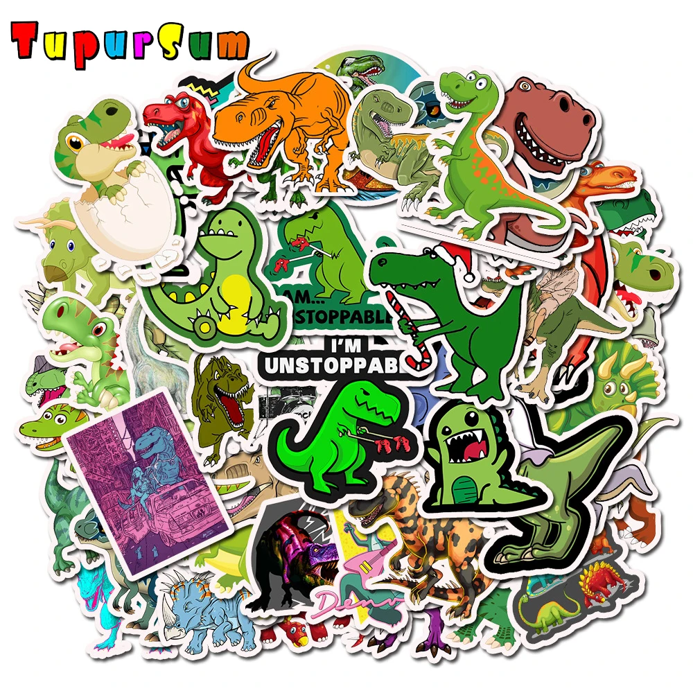 

50pcs Cartoon Animal Dinosaur Sticker Unicorn Flamingo Toy for Children Waterproof Stickers DIY Scrapbooking Motorcycle Desk
