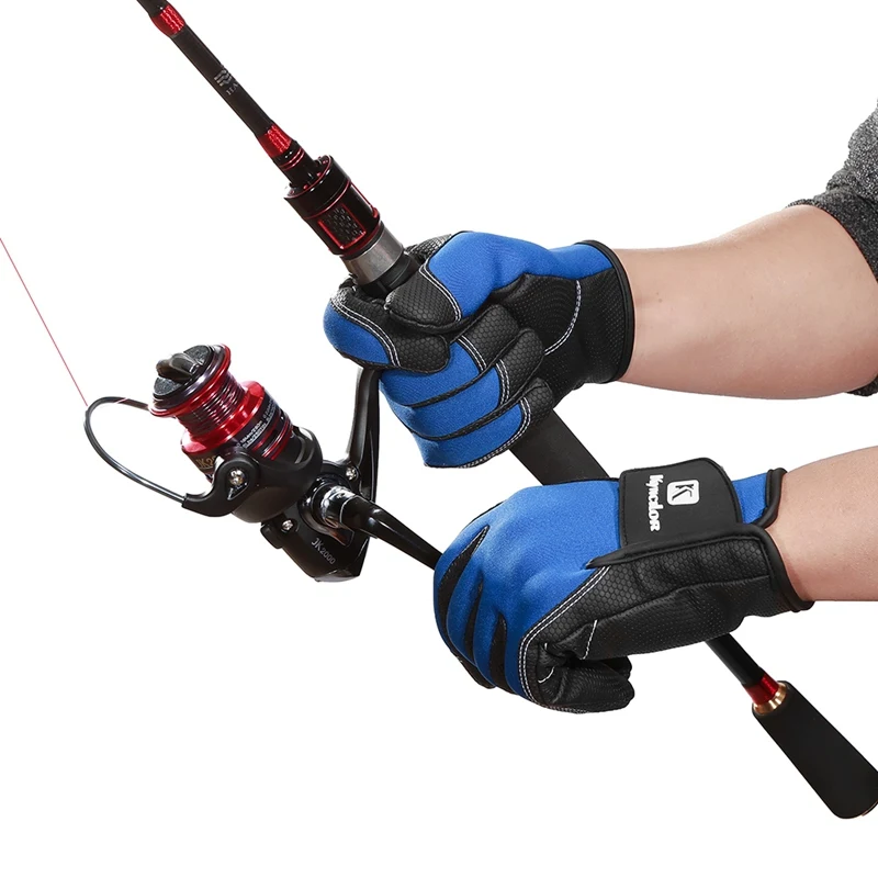 Мужские перчатки для рыбалки, 2 вырезанных пальца, гибкие Зимние .