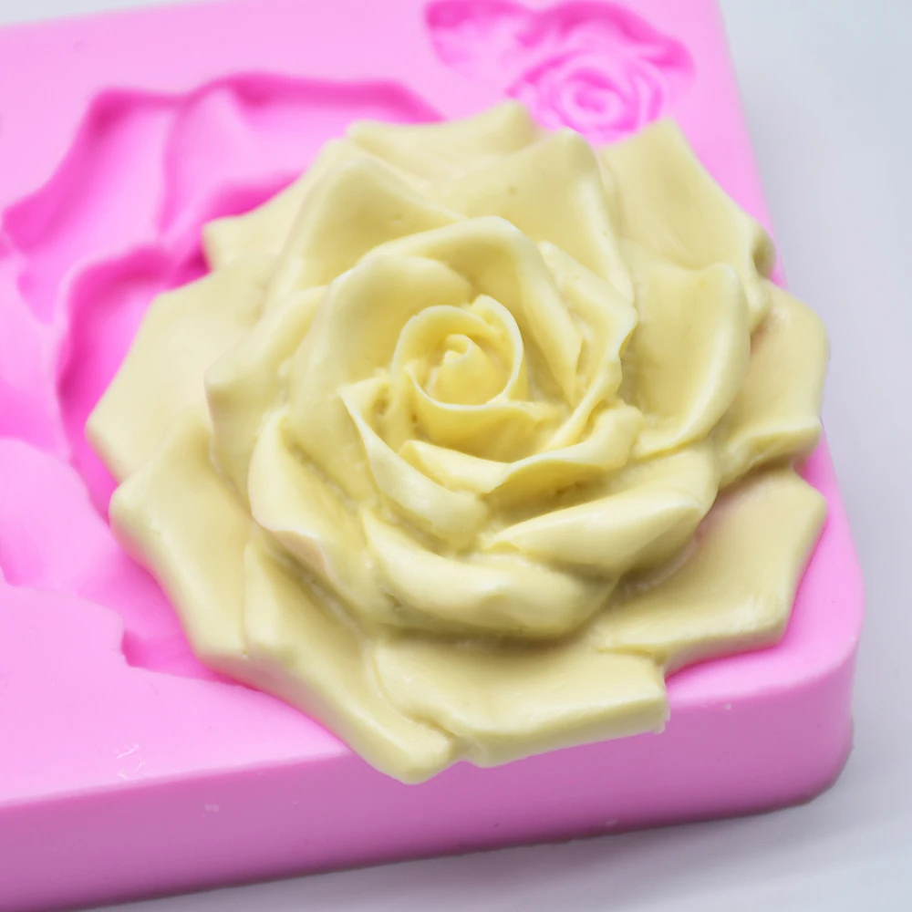 Роза с силиконовая форма в виде листьев Fondant(сахарная) форма для шоколадной мастики Кухня десерт украшение торта, выпечки инструмент