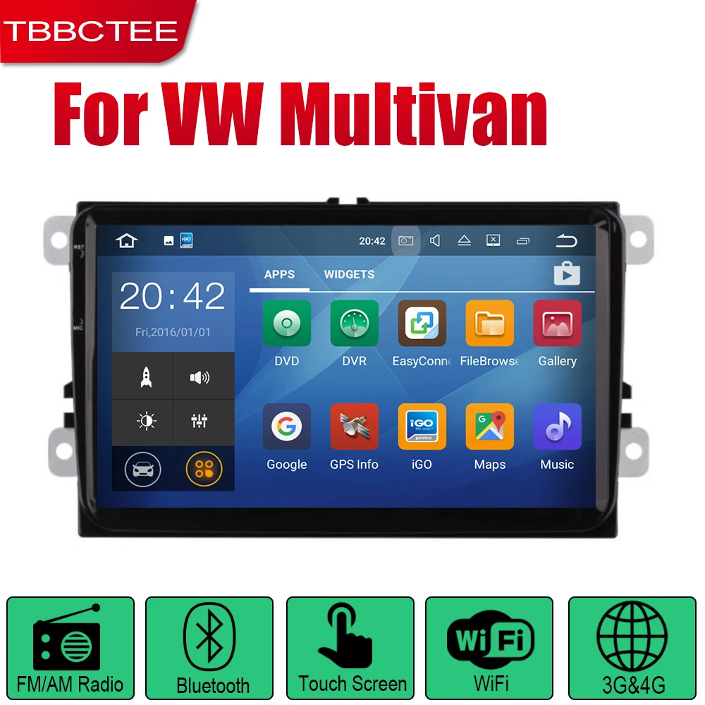 Автомобильная Мультимедийная система TBBCTEE 2 Din Android для Volkswagen VW Multivan 2010 ~ 2018