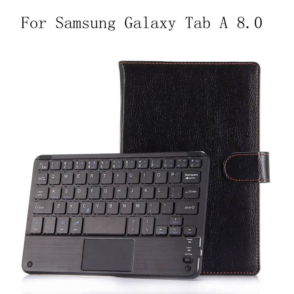 

Luxury Bluetooth Keyboard Case For Samsung Galaxy Tab A 8.0 T380 T385 SM-T385 PU Leather Wireless Keyboard Cover Case+gifts