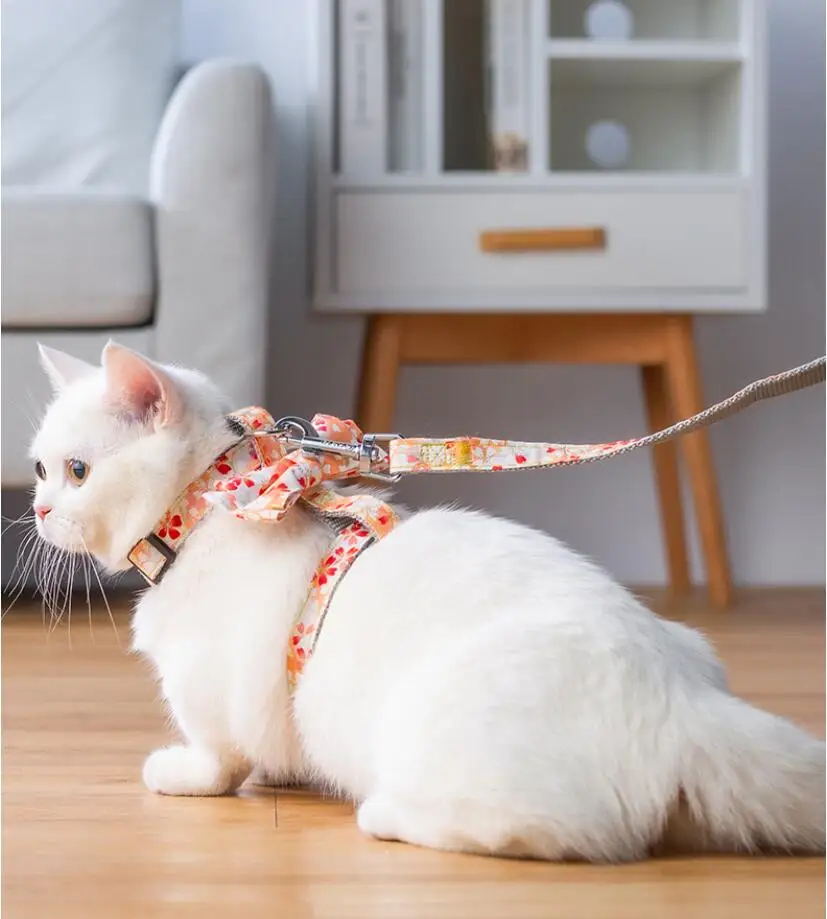 10pcs/Lot New Japanese Butterfly Cat Harness Chest Strap Nylon Ribbon