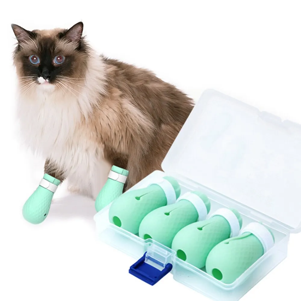 Перчатки для прикуса от царапин, аксессуары для мытья кошачьих лап, принадлежности для ногтей, кусачки для ванной, сумка для домашних животных, резиновые носки для стула, kedi gato, Новинка - Цвет: Green