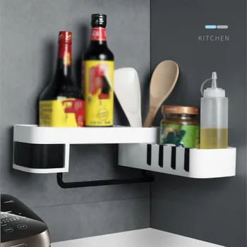 

Bathroom Shelf Practical Seamless Multi-Function Suction Cup Type Rotatable Punch-Free Economical Practical Performance