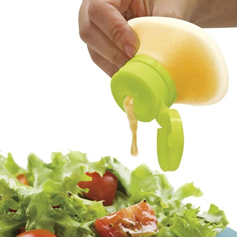 Mini Salad Dressing Squeeze Bottle Condiment Dispenser Ketchup Mustard