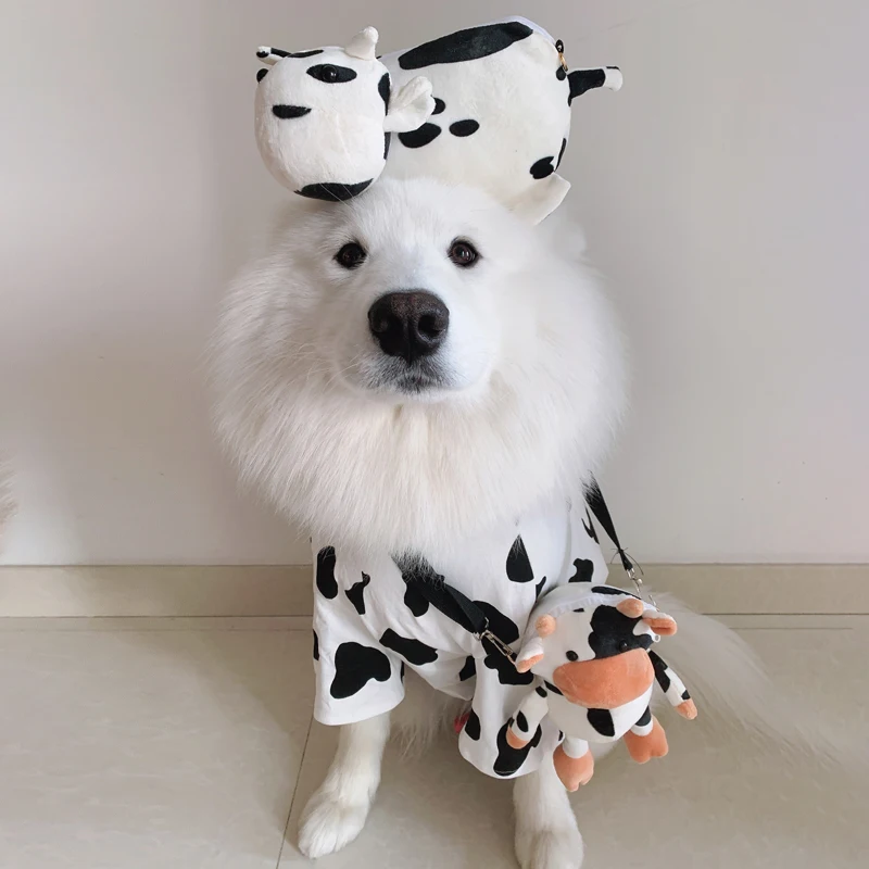 Large Dog Clothes Spring And Autumn Thin Dog Shirt Dog Satchel Samoyed