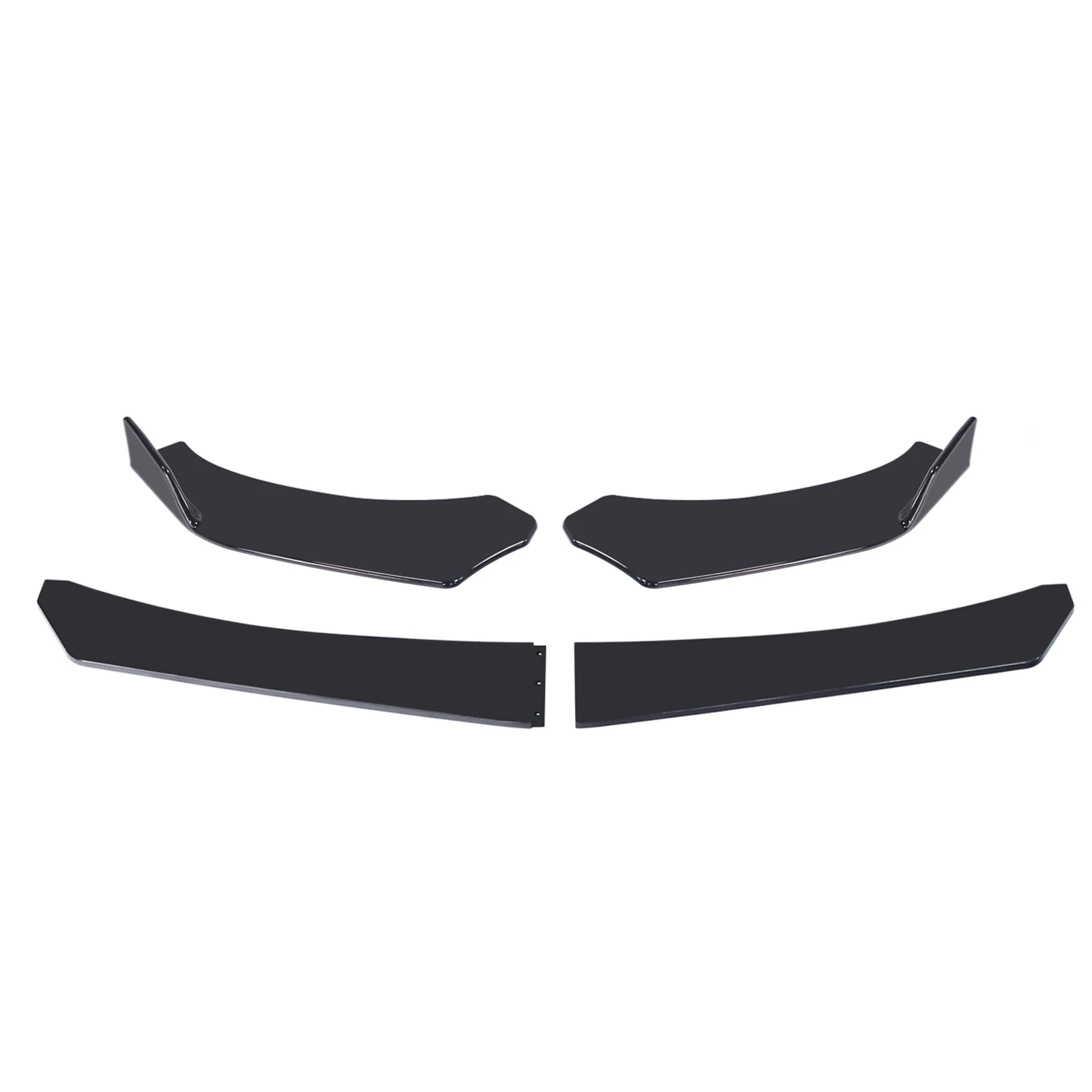 4PCS Car Front Bumper Lip Body Kit Universal Nissan Benz/Civic/Volkswagen Spoiler Splitter Bumper Canard Lip Splitter car bumper spoiler bumper lip bumper lip decoration
