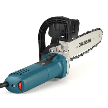 

1000W 11000rpm 6 Speed Adjustable Electric 100 Angle Grinder + M10 Chainsaw Woodworking Cutting Chainsaw Bracket Change Grinder