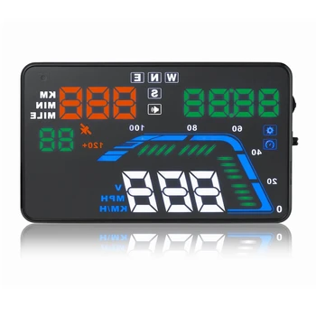

New Q7 5.5" HD Multi Color GPS Head Up Display Windshield Projector Car HUD Speedometers Overspeed Warning Dashboard