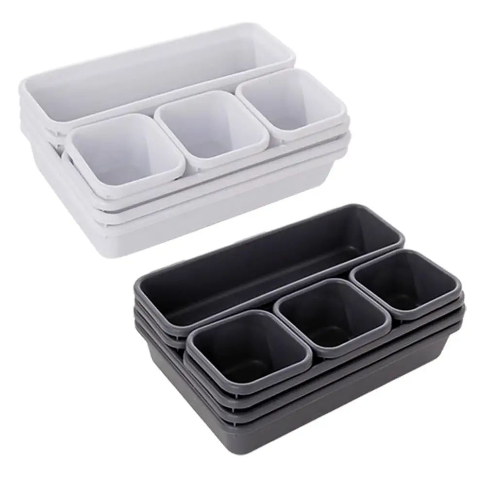 

8PCS Drawer Style Storage Box Tray Shallow Drawer Organizers Separate Free Combination Small Object Storage Case Home Storage