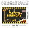 Construction Theme Birthday Party Photography Backdrop - Dump Truck Birthday Background Cake Table Boy Birthday Decorations ► Photo 3/6