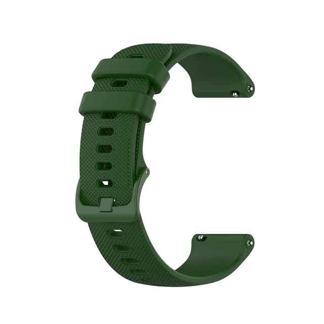 22mm Silicone Band Strap for Xiaomi Mi Watch Color Replacement Bracelet Breathable Sports Bands For Watch Accessories army green