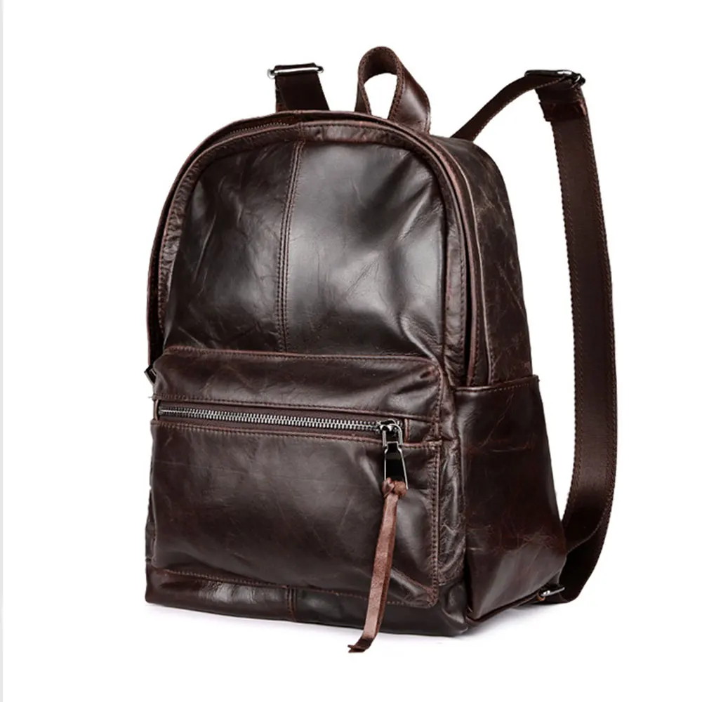 

Genuine Leather Backpack for Men Outdoor Accessories School Bag Real Nature Leather Bagpack Vintage Style