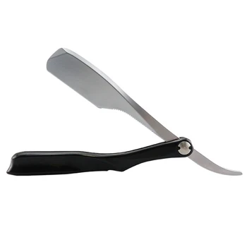

Black Men Shaving Barber Tools Manual Blade Razor Shaving Head Stainless Steel Scraper Vintage Folding 74 Knife Holder