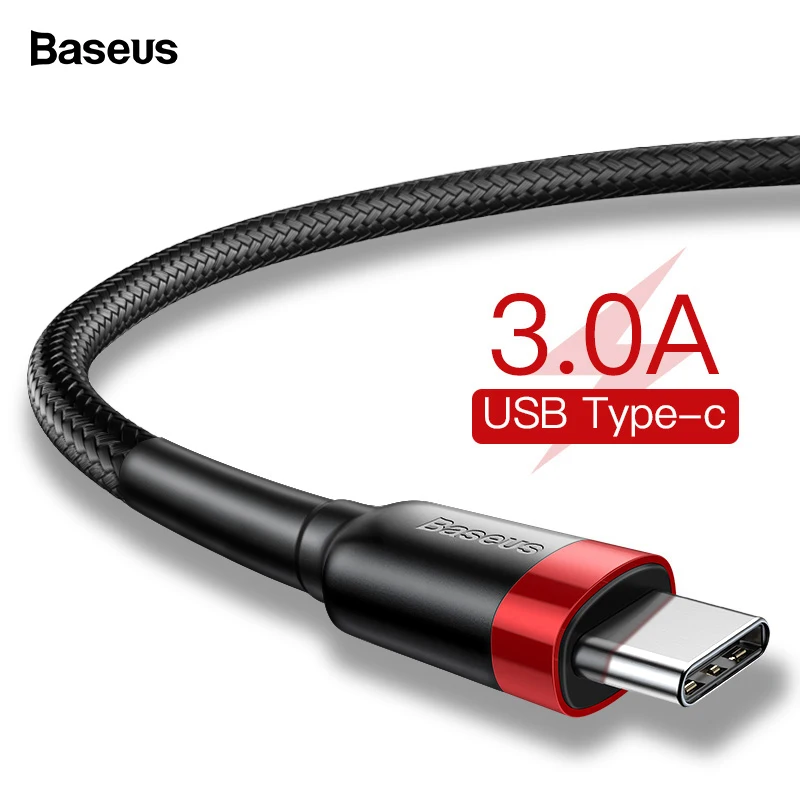 

Baseus 3A Fast Charging USB Type C Cable For Samsung S9 Note 9 USB C Type-c Cable For One Plus 6t 6 5 Xiaomi Mix 3 USB-C Charger