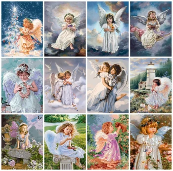 

EverShine Oil Paint By Numbers Religion Painting By Numbers Angle Drawing Canvas Handmade Art Home Decor