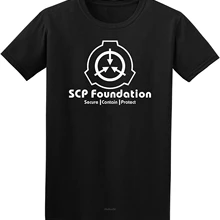 "SCP Foundation Secure consed Protect" Fan SCP Wiki логотип вдохновил футболка хлопок мужская футболка s большой Размер 4XL 5XL sbz8142