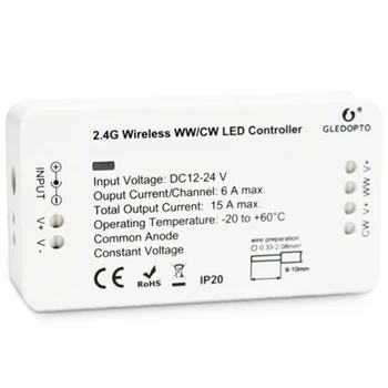 

GLEDOPTO WW/CW Smart Control Zigbee System Wireless Control Led Lighting Controller 12V-24V Rgb Dimming Switch LED