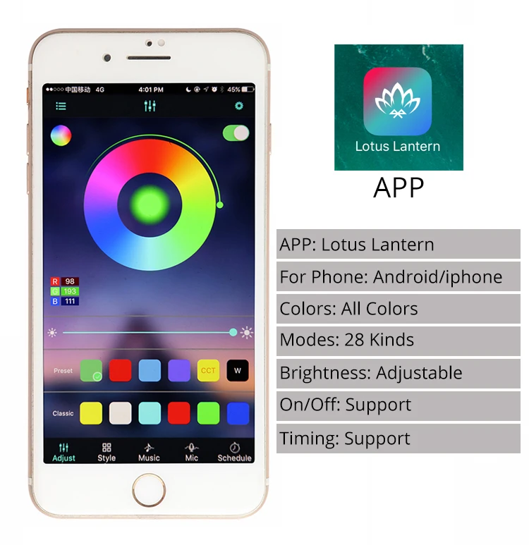 RGB Светодиодная лента с приложением для телефона и пультом дистанционного управления 220V Водонепроницаемая светодиодная лента 5050 лента светодиодный лента полоса лента