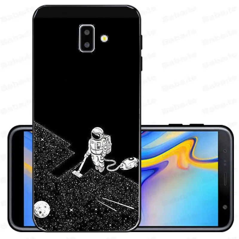 Black With White Moon Stars Space Astronaut