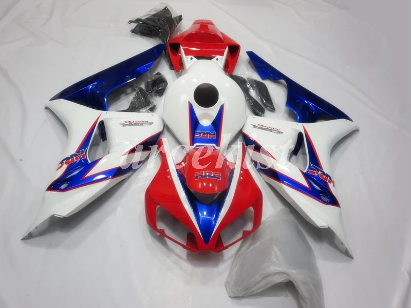 Топ литья под давлением ABS Обтекатели комплект подходит для CBR1000RR 2006 2007 06 07 1000 RR CBR1000 набор тела красный черный на заказ