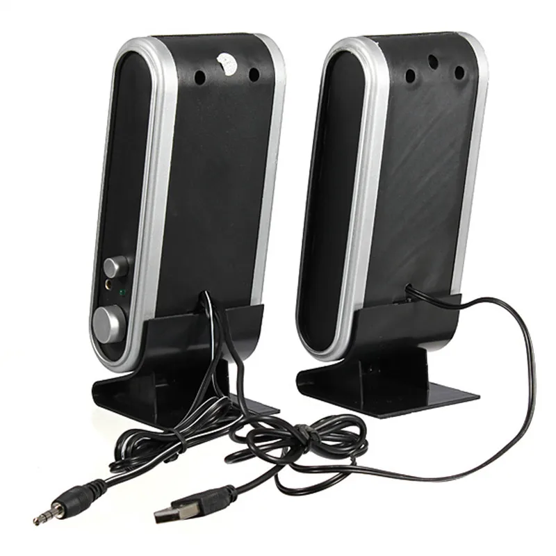 VSGO 1 пара компьютерный динамик Мультимедийный портативный Настольный динамик USB 3,5 мм Аудио встроенный микрофон разъем громкий динамик