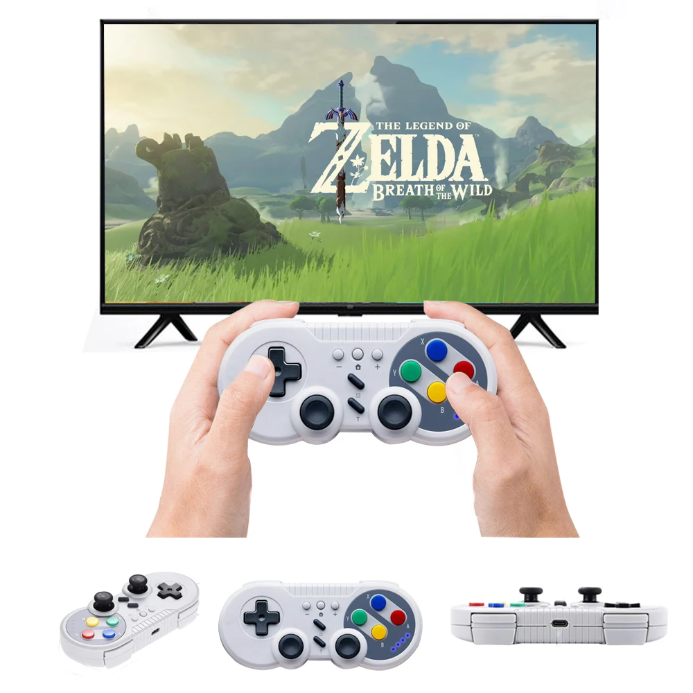 

N-Switch Wireless Bluetooth Gamepad Dual Viberation Motion Sensing Game Controller Joy-Stick Supports Gyroscope Compatible PC