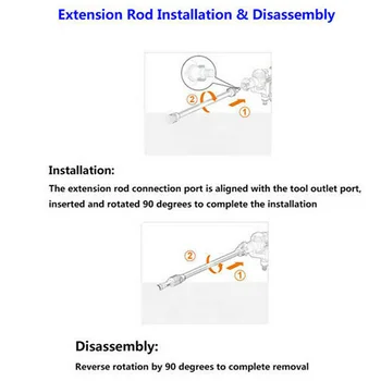 

High Pressure Portable Cleaning Easy Install Outdoor Space Saving Practical Extension Rod Adapter Car Washing For Worx WU629