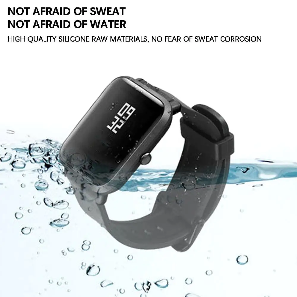 Ремешок силиконовый для наручных часов браслет Xiaomi Huami Amazfit Bip Samsung galaxy Watch 42 мм active