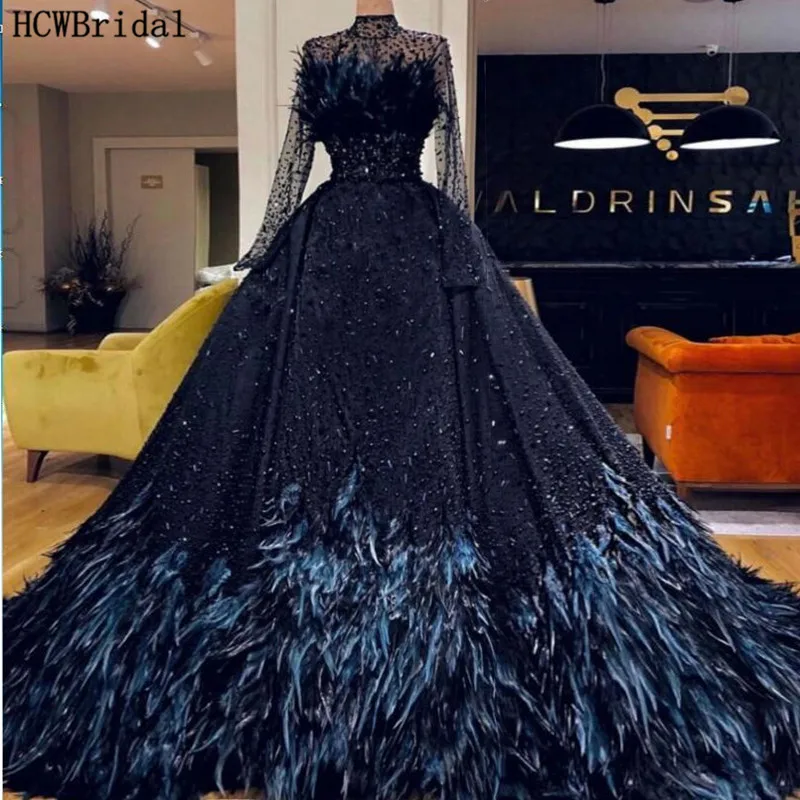 blue and black ball gown