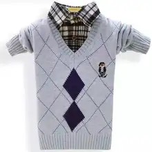 Детский свитер для мальчиков, одежда для детей, Зимний теплый детский подростковый свитер, свитер с черепашками, 3-12 лет