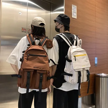 

Schoolbag female Korean version of ulzzang high school college student backpack fashion large-capacity Couple travel backpack