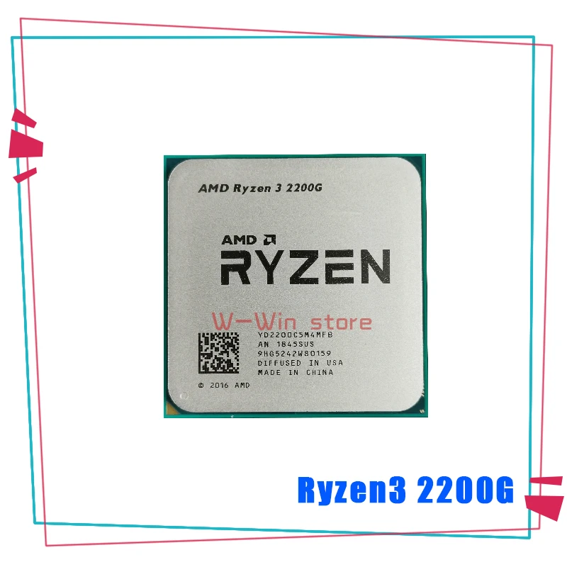 Процессор AMD Ryzen 3 2200G R3 2200G R3 2200 3,5 ГГц четырехъядерный процессор YD2200C5M4MFB разъем AM4 с охлаждающим вентилятором